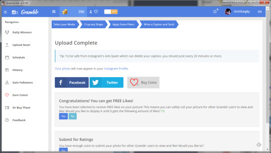 Gramblr Upload Success