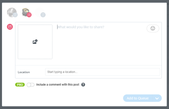 Snapshot of Instagram post editor in Buffer