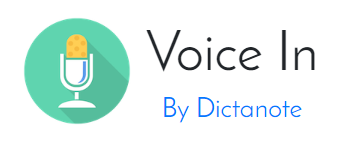 語音輸入應用程式「Voice In」的圖示，由Dictanote提供