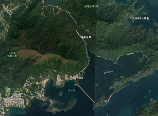 船灣淡水湖、船灣郊野公園及八仙嶺郊野公園 地圖
