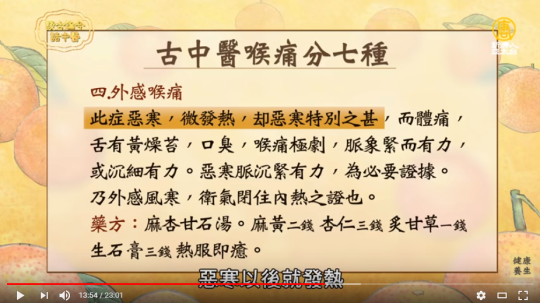 四、外感喉痛