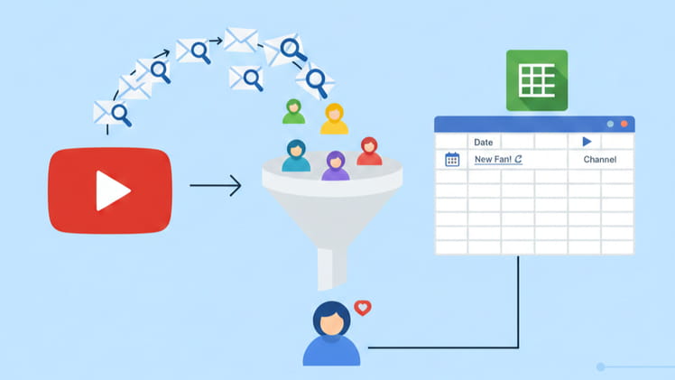 封面圖片|免費 YouTube 訂閱者自動追蹤器，用 Google 試算表輕鬆打造你的「粉絲名冊」